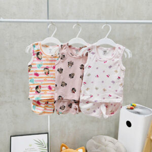 Short Set Girls Sando Cotton Impressive Animal Prints