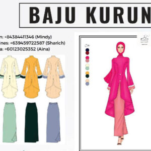 OEM Customized Malay beautiful Baju Kurung Hari Raya 2025